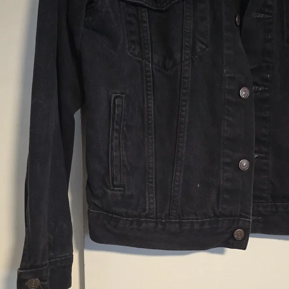 Vintage Levi Strauss & Co 70507 Black Denim Jacket Made In Colombia - Picture 6 of 8